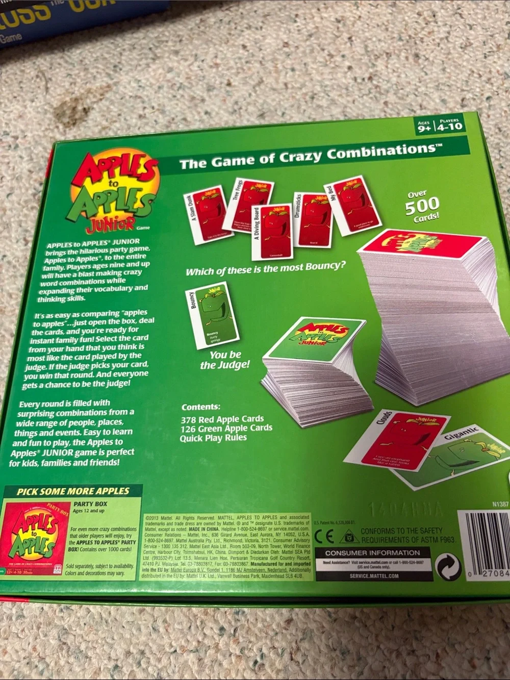 Apples to Apples Junior Kids Party Game - Green